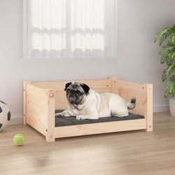 Lit pour chien 65,5x50,5x28 cm Bois de pin solide Vidaxl