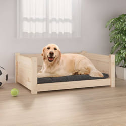 Lit pour chien 75,5x55,5x28 cm Bois massif de pin Vidaxl
