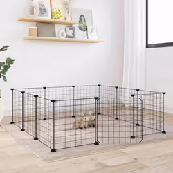 Cette cage pour animaux de compagnie offre un espace clos spacieux et sûr pour que vos adorables animaux de compagnie puissen ...