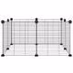 vidaXL Cage animaux de compagnie à 8 panneaux Noir 35x35 cm Acier