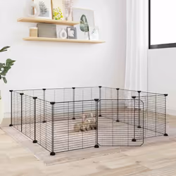 Cette cage pour animaux de compagnie offre un espace clos spacieux et sûr pour que vos adorables animaux de compagnie puissen ...
