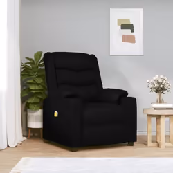 vidaXL Fauteuil de massage Noir Similicuir