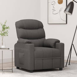 vidaXL Fauteuil inclinable Gris foncé Tissu