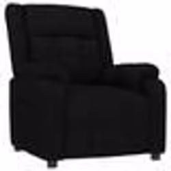 vidaXL Fauteuil inclinable Noir Tissu