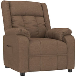 Fauteuil inclinable Marron Tissu vidaXL