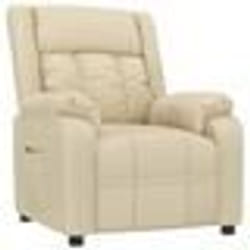 vidaXL Fauteuil inclinable Crème Tissu