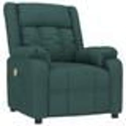 vidaXL Fauteuil de massage Vert foncé Tissu