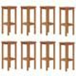vidaXL Tabourets de bar lot de 8 bois massif d'acacia - TU