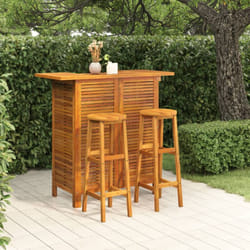 Vidaxl - Ensemble de bar de jardin 3 pcs Bois d'acacia solide