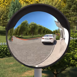 Ce miroir de circulation extérieur pratique est un choix idéal pour des raisons de sécurité et de sûreté. Matériau durable : ...