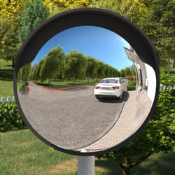 Vidaxl - Miroir de traffic convexe d'extérieur Noir Ø60 cm Polycarbonate