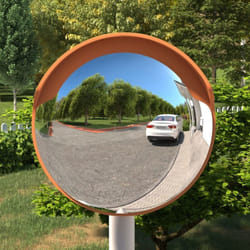 Vidaxl - Miroir de traffic convexe extérieur Orange Ø30 cm Polycarbonate
