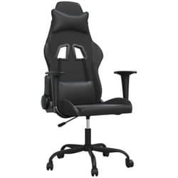 Chaise De Jeu De Massage Noir Similicuir Vidaxl