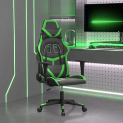 Chaise De Jeu De Massage Noir Et Vert Similicuir Vidaxl