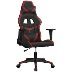 Chaise De Jeu De Massage Noir Et Rouge Bordeaux Similicuir Vidaxl
