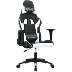Chaise De Jeu De Massage Noir Et Blanc Similicuir Vidaxl