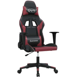 Chaise De Jeu De Massage Noir Et Rouge Bordeaux Similicuir Vidaxl