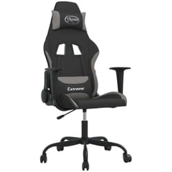 Chaise De Jeu De Massage Noir Et Gris Clair Tissu Vidaxl