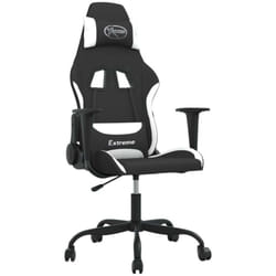 Chaise De Jeu De Massage Noir Et Blanc Tissu Vidaxl