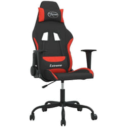 Chaise De Jeu De Massage Noir Et Rouge Tissu Vidaxl