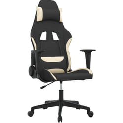 Chaise De Jeu De Massage Noir Et Crème Tissu Vidaxl