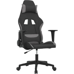 Chaise De Jeu De Massage Noir Et Gris Clair Tissu Vidaxl