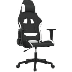 Chaise De Jeu De Massage Noir Et Blanc Tissu Vidaxl