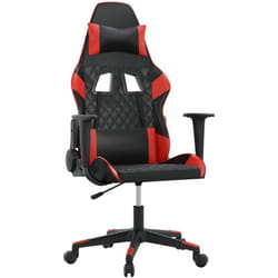 Chaise De Jeu De Massage Noir Et Rouge Similicuir Vidaxl