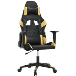 Chaise De Jeu De Massage Noir Et Doré Similicuir Vidaxl