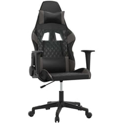 Chaise De Jeu De Massage Noir Et Gris Similicuir Vidaxl