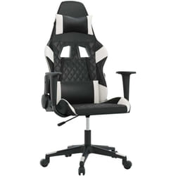 Chaise De Jeu De Massage Noir Et Blanc Similicuir Vidaxl