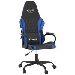 Chaise De Jeu De Massage Noir Et Bleu Similicuir Vidaxl