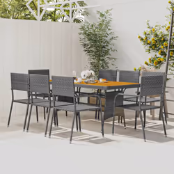 Ce mobilier à dîner d'extérieur, au design élégant, est un excellent choix pour vos repas ou vos moments de détente sur votre ...