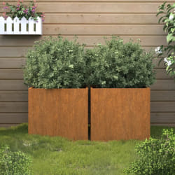 vidaXL Jardinières acier corten - 2 pcs