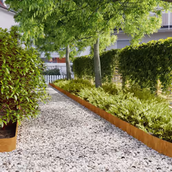 vidaXL Bordures de pelouse 50 pcs 15x103 cm acier corten flexible bordure de jardin bordure de lit de jardin bordure de 82189 ...