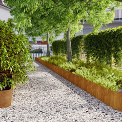 Bordures de pelouse 10 pcs 25x103 cm acier corten flexible vidaXL