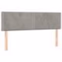 vidaXL Têtes de lit 2 pcs Gris clair 72x5x78/88 cm Velours
