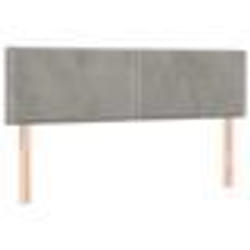 vidaXL Têtes de lit 2 pcs Gris clair 72x5x78/88 cm Velours