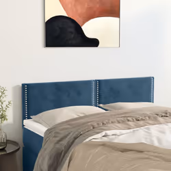 VidaXL 345962 tête de lit et pied de lit Bleu foncé