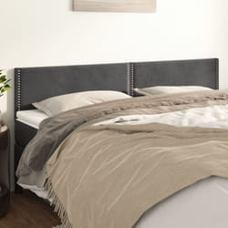 vidaXL Têtes de lit 2 pcs Gris foncé 90x5x78/88 cm Velours