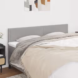 VidaXL 345984 tête de lit et pied de lit Gris clair - Vue supplémentaire 2