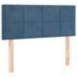 vidaXL Tête de lit Bleu foncé 100x5x78/88 cm Velours