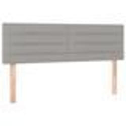 vidaXL Têtes de lit 2 pcs Gris clair 72x5x78/88 cm Tissu