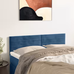 VidaXL 346156 tête de lit et pied de lit Bleu foncé
