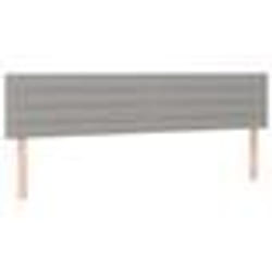 vidaXL Têtes de lit 2 pcs Gris clair 90x5x78/88 cm Tissu