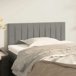 vidaXL Tête de lit Gris clair 80x5x78/88 cm Velours