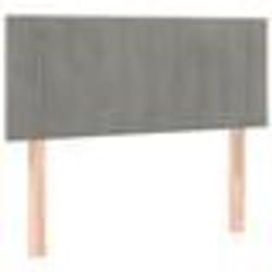vidaXL Tête de lit Gris clair 100x5x78/88 cm Velours