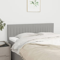 vidaXL têtes de lit 72 cm - Gris clair - Lot de 2