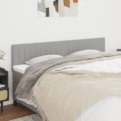 Vidaxl - Têtes de lit 2 pcs Gris clair 80x5x78/88 cm Tissu