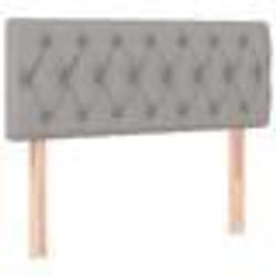 vidaXL Tête de lit Gris clair 100x7x78/88 cm Tissu
